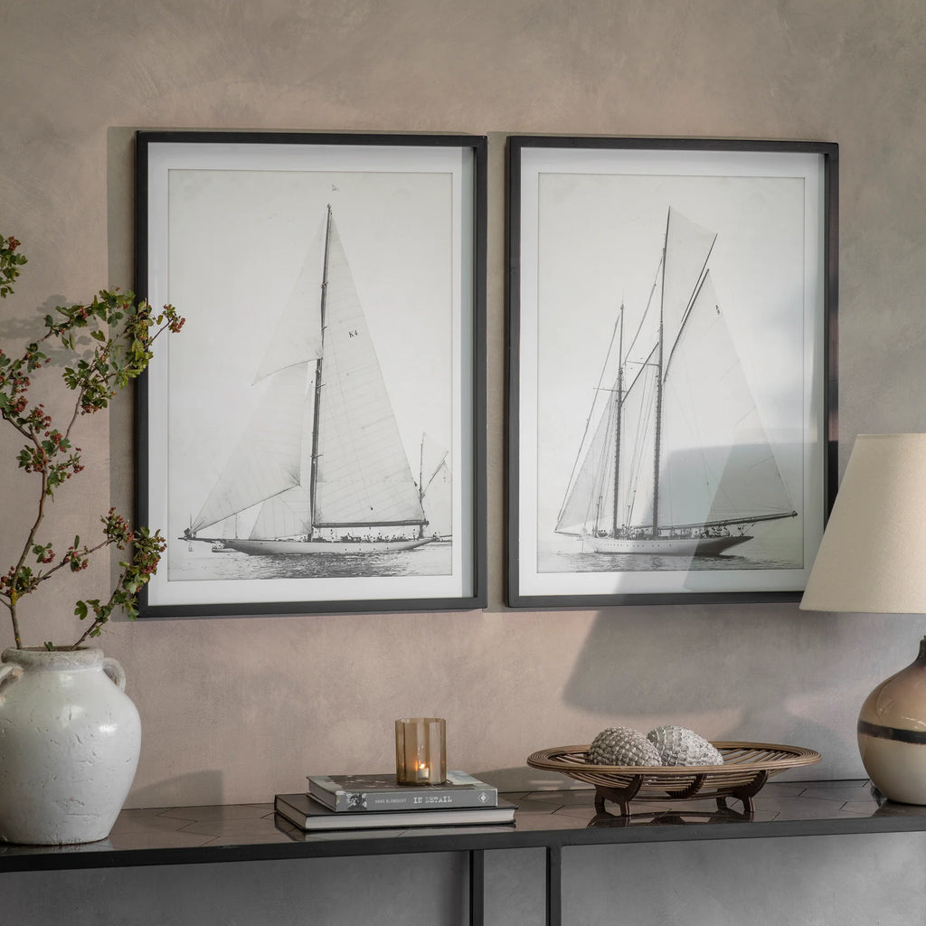 Rivington Set of Two Sailboat Framed Prints 80cm | Annie Mo's