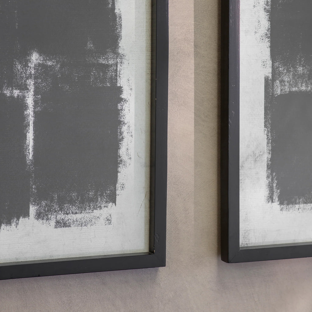 Newport Set of Two Square Abstract Framed Prints 65cm