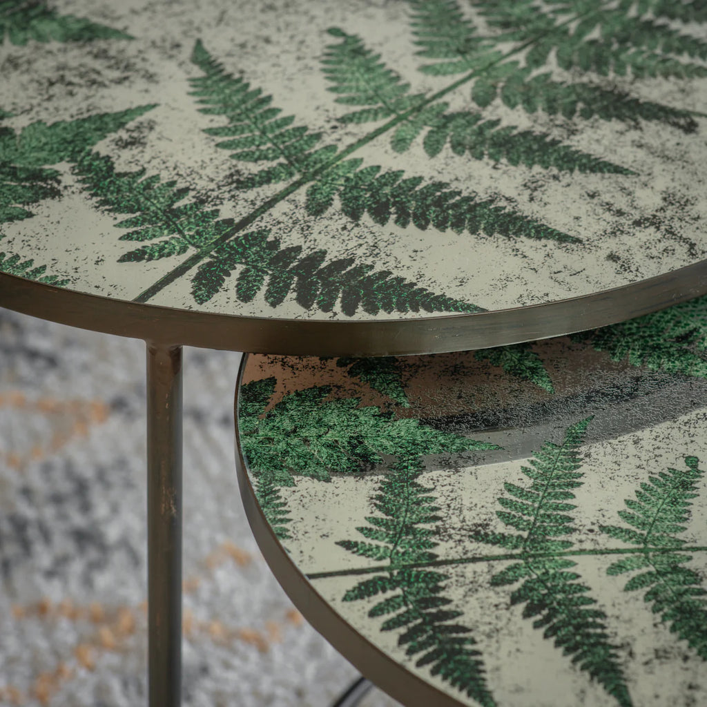 Evershot Set of Two Fern Nesting Tables 80cm