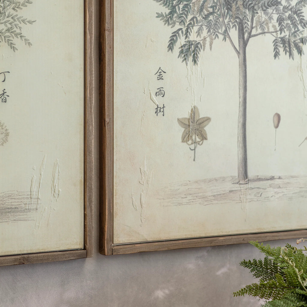 Rivington Set of Two Chinese Tree Framed Prints 100cm