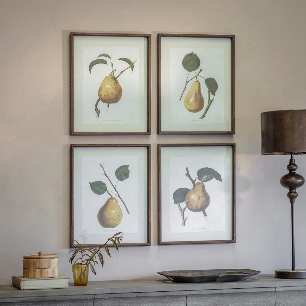 Croston Set of Four Pear Framed Prints 50cm | Annie Mo's
