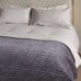 Nidra Velvet and Linen Bed Quilt - Charcoal - Size Choice | Annie Mo's
