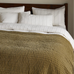 Nidra Velvet and Linen Bed Quilt - Moss - Size Choice | Annie Mo's