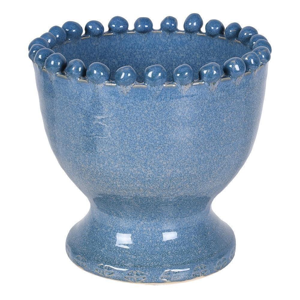 Navy Bobble Rim Urn 24cm | Annie Mo's