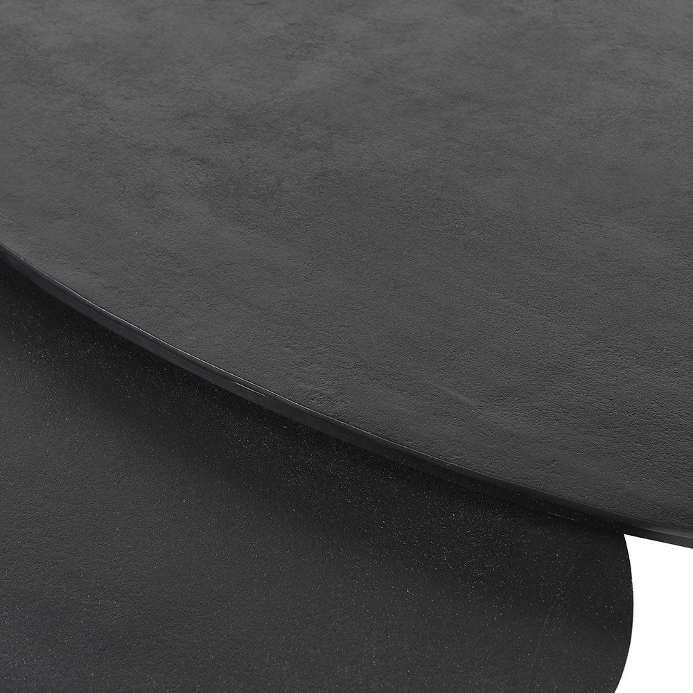 Nest of Two Oval Black Iron Coffee Tables 132cm | Annie Mo's-C