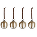 Noki Baubles - Gold and Cream - (Set of 4) 7.5cm