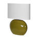 Olive Green Ceramic Table Lamp with Shade 50cm B