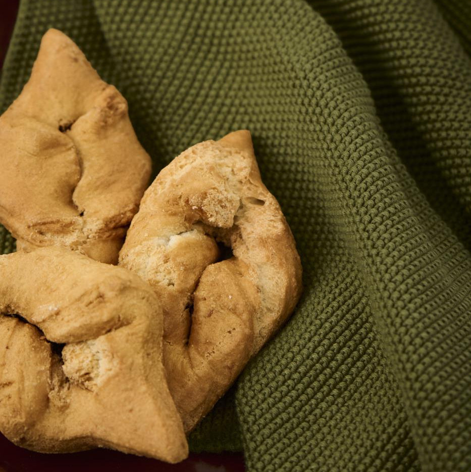 Olive Green Knitted Hand Knitted Hand Towel