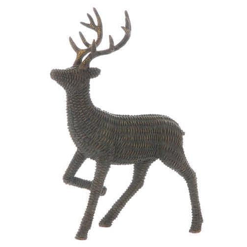 Wicker Effect Reindeer Decoration 33cm | Annie Mo's