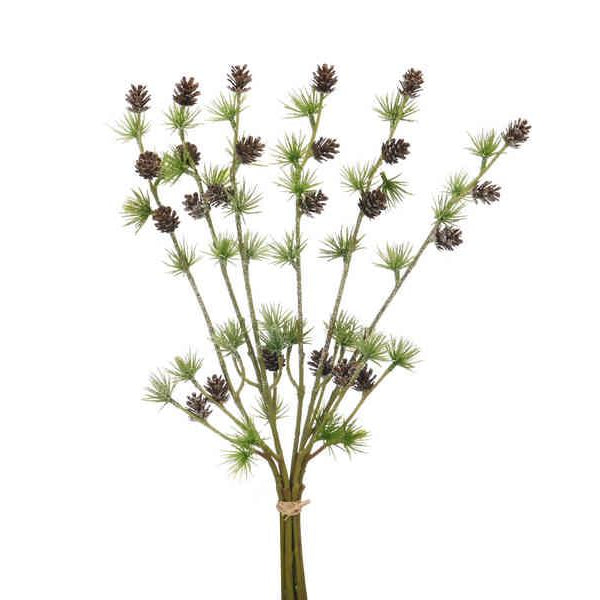 Frosted Pine with Mini Pinecones Bunch 48cm | Annie Mo's