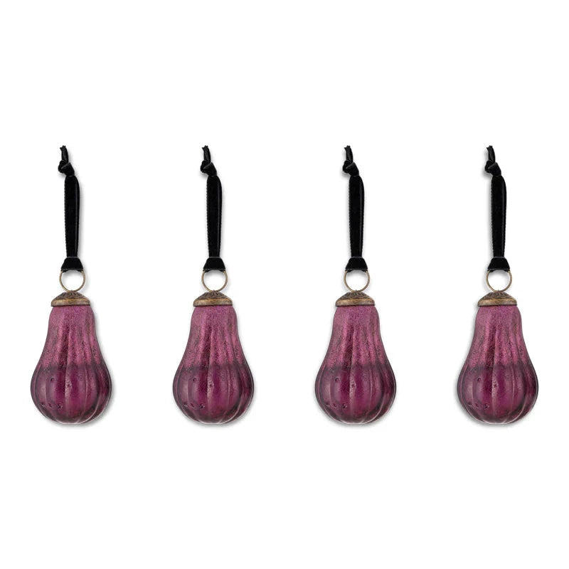 Pannee Drop Baubles - Ruby (Set of 4) 8cm
