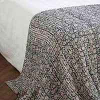 Provence Nordic Blue Quilted Throw 150x230cm | Annie Mo's