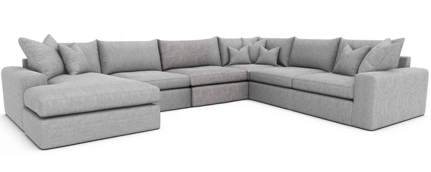 Peri 1 Arm 2 Seat RHF with Corner Unit and Double Armless Unit with 1 Arm Chaise Unit LHF