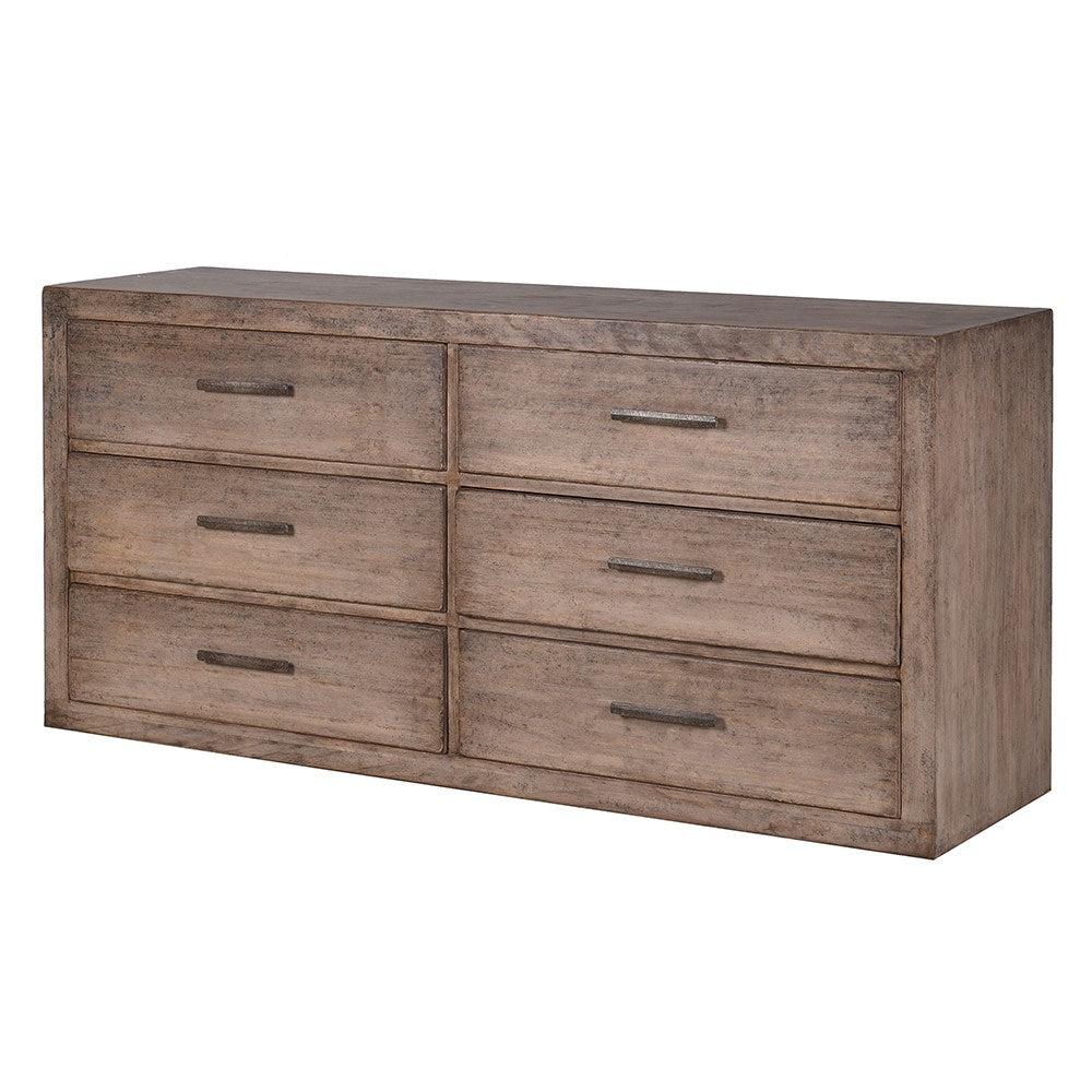 Poplar Wood Six Drawer Sideboard 163cm | Annie Mo's