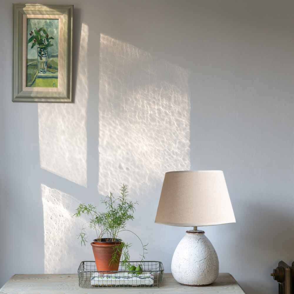 Prima Stoneware Lamp with Cream Shade 45cm-B