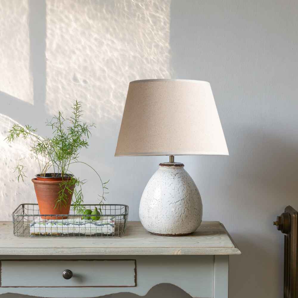 Prima Stoneware Lamp with Cream Shade 45cm-D