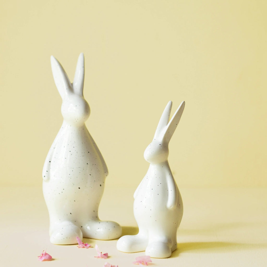 White Melange Hares - Choice of Size | Annie Mo's