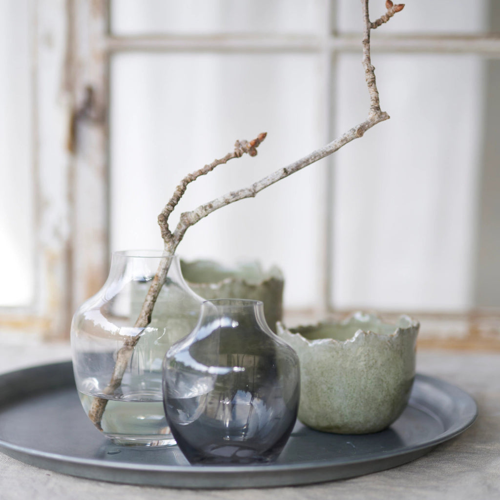 Light Green Melange Spring Pots - Two Assorted