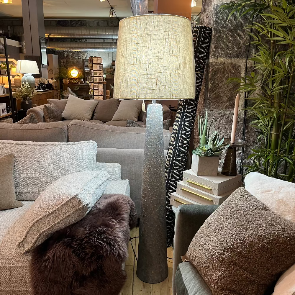 Pyramid Floor Lamp with Shade