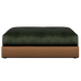Quinn Footstool | Leather Fabric Mix