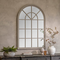 Wilton Grey Arched Window Mirror 150cm | Annie Mo's
