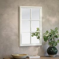 Wilton White Panel Window Mirror | Annie Mo's