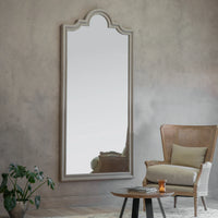 Large Distressed Grey Floor Mirror 229cm