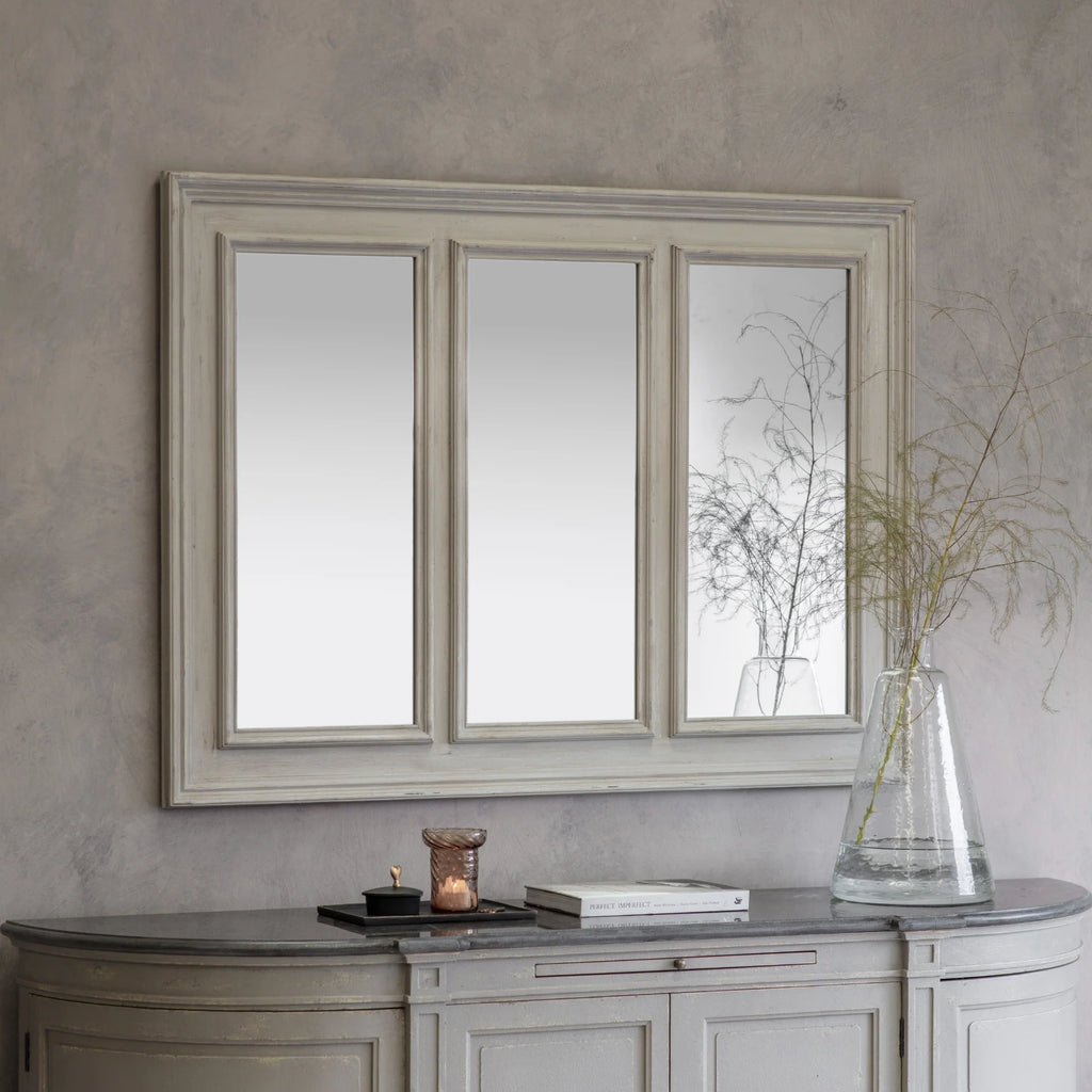 Wilton Elise Panelled Window Pane Mirror 139cm