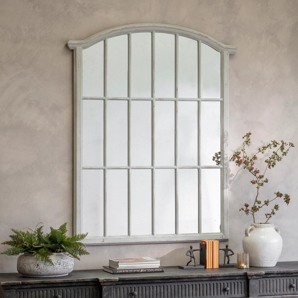 Wilton Pale Grey Fenced Mirror 150cm | Annie Mo's