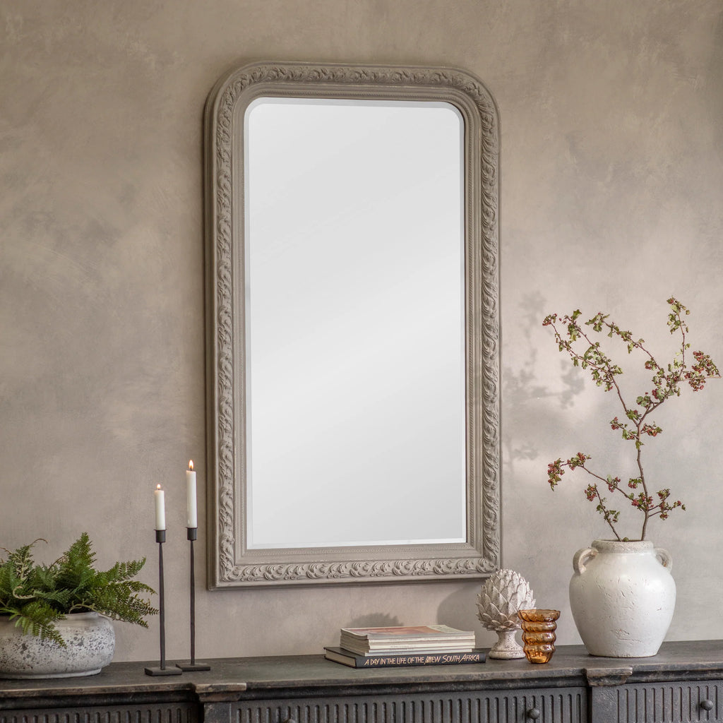 Wilton Grey Bevelled Mirror 135cm