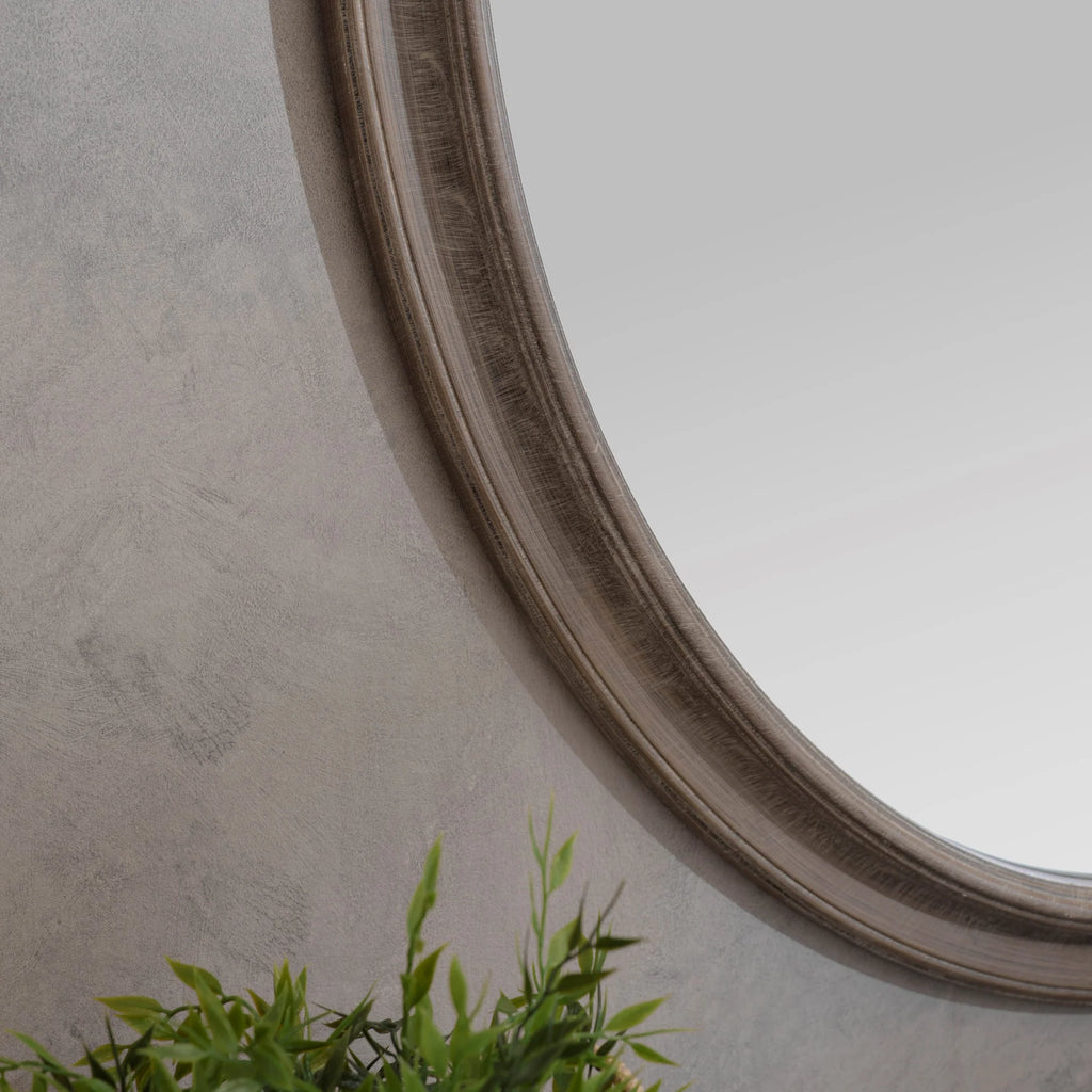 Wilton Natural Ribbon Top Oval Mirror 130cm