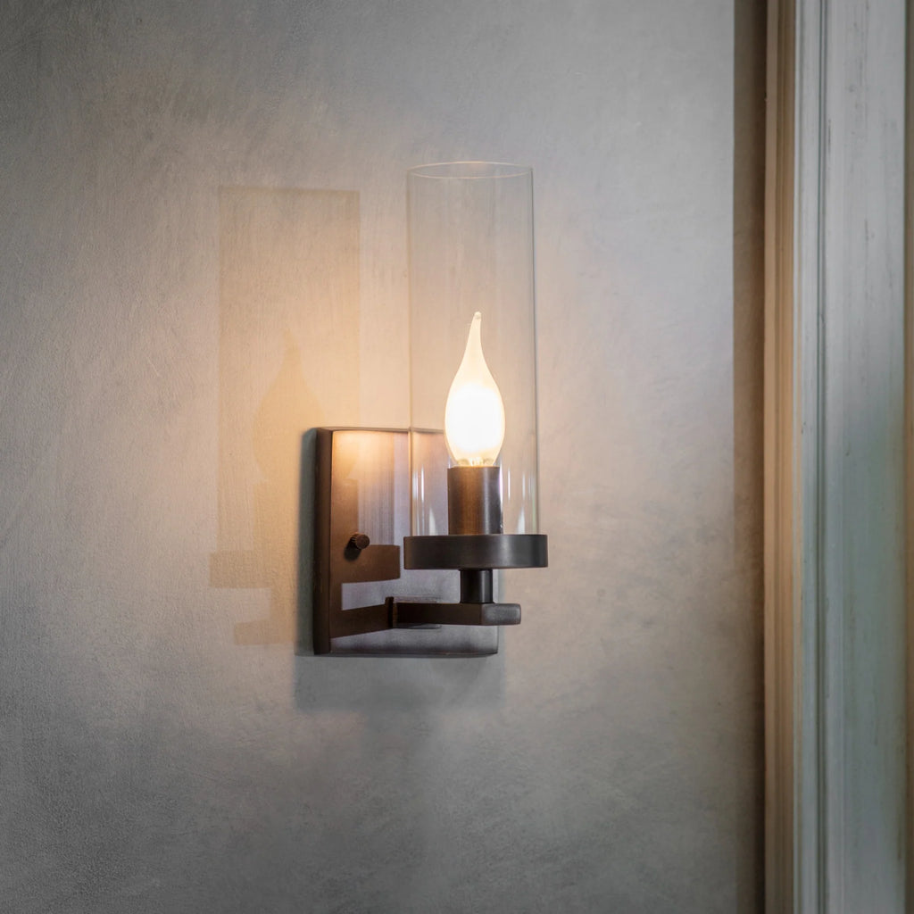 Gregory Contemporary Brass Wall Light 29cm | Annie Mo's