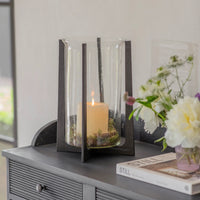 Four Stand Aluminium and Glass Hurricane 36cm | Annie Mo's