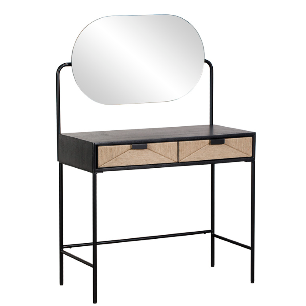 Raphia Dressing Table with Mirror
