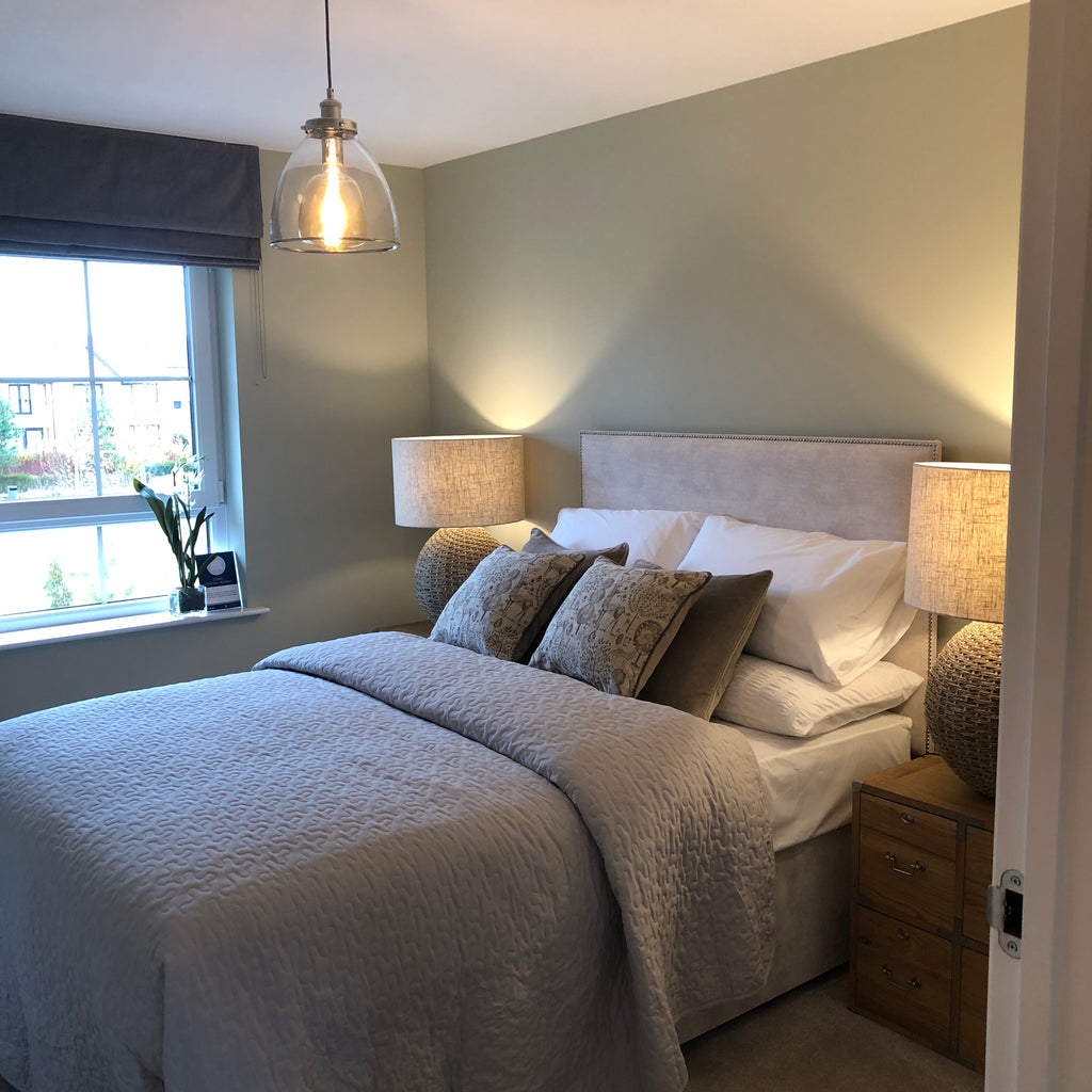 Rattan Orb Table Lamp with Linen Shade 70cm C