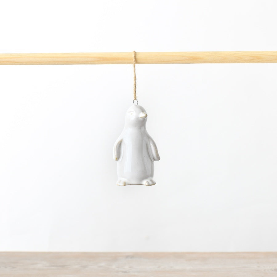 Reactive Glaze Hanging Penguin 9cm | Annie Mo's