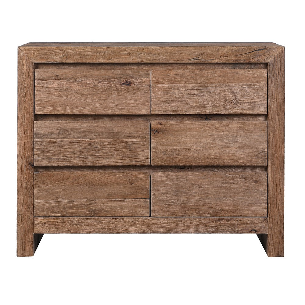 Recycled Oak Six Drawer Chest | Annie Mo's