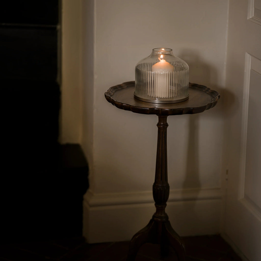 Reeded Handblown Candle Dome - Size Choice Small