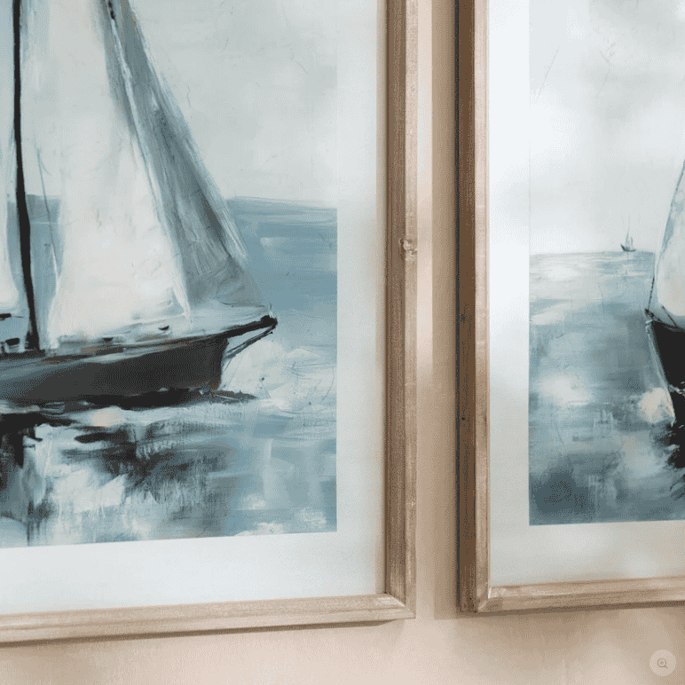 Rivington Set of Two Sailing Boat Framed Prints 70cm High B | Annie Mo's