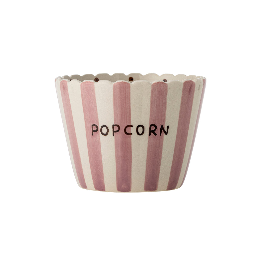 Rose Stoneware Popcorn Bowl-C