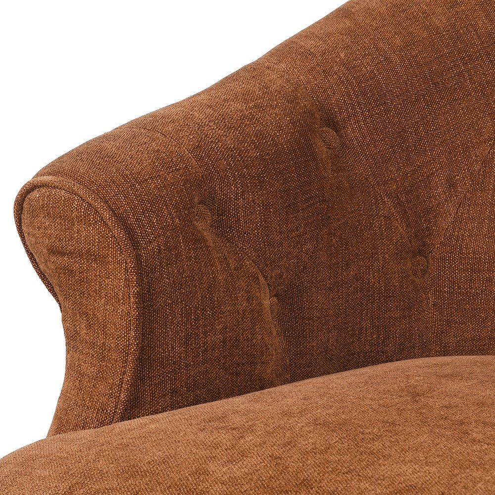 Rust Buttoned Armchair | Annie Mo's-C