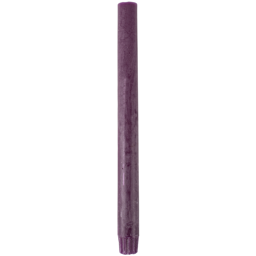 Rustic Dinner Candle Amethyst 27cm