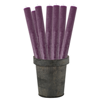 Rustic Dinner Candle Amethyst 27cm | Annie Mo's