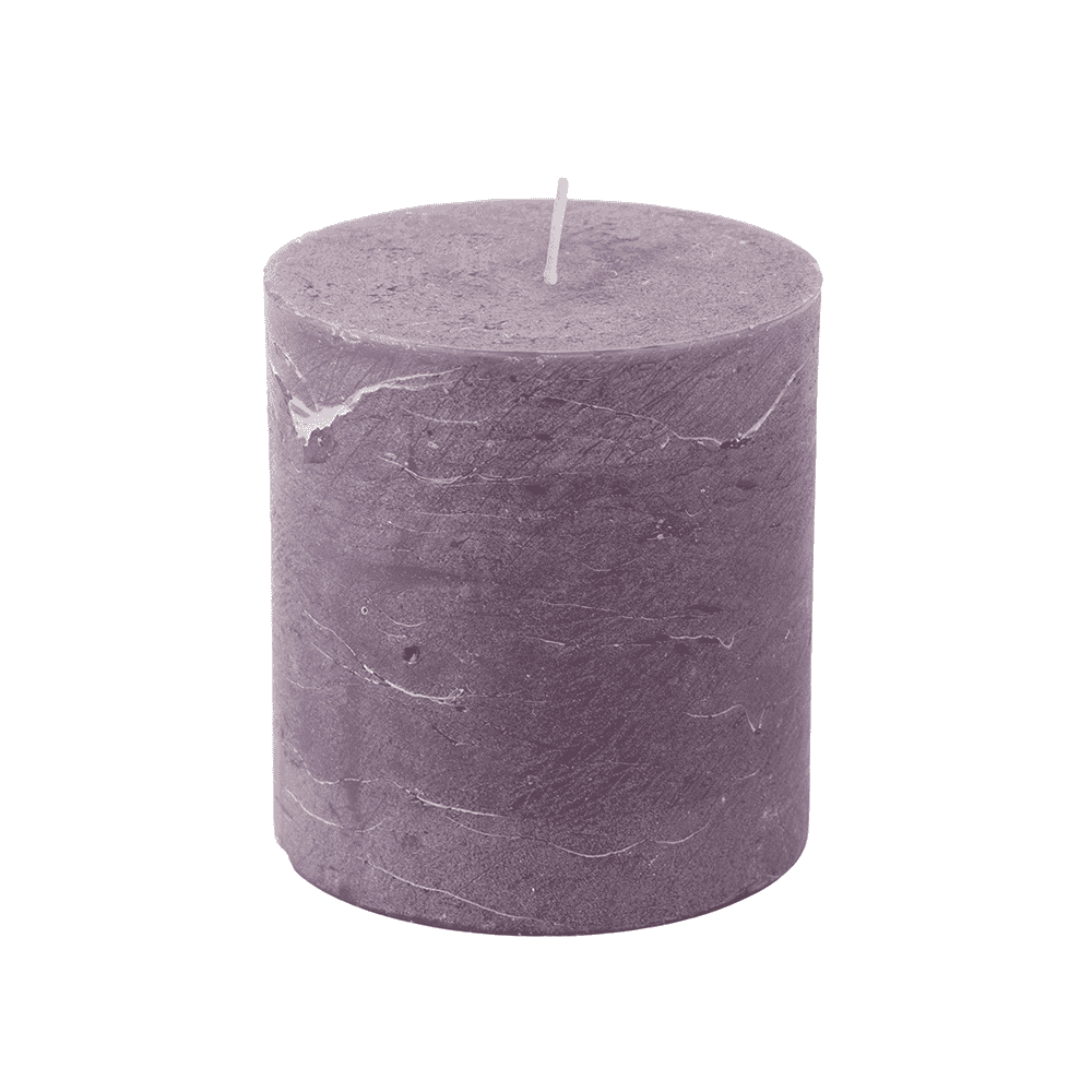 Rustic Pillar Candles in Amethyst-D