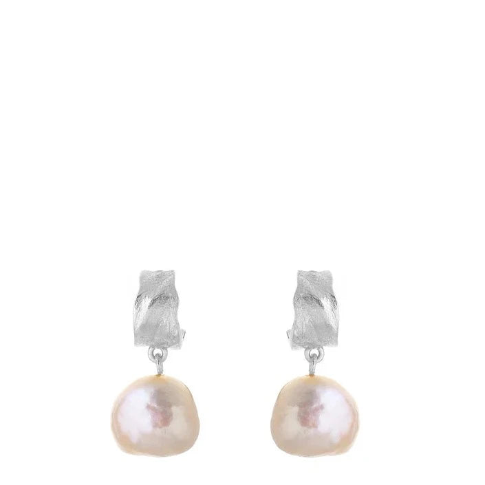 Freshwater Pearl Earrings Silver