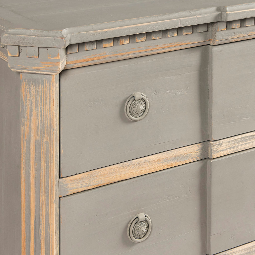 Loumarin Large Grey Chest of Three Drawers 113cm Wide