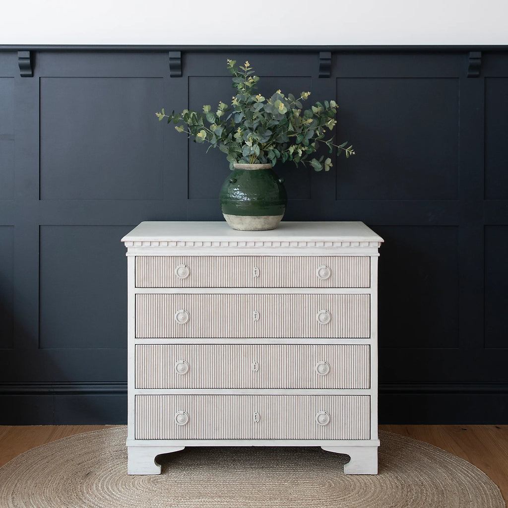 Loumarin Large Ribbed Chest of Four Drawers 90cm Wide | Annie Mo's