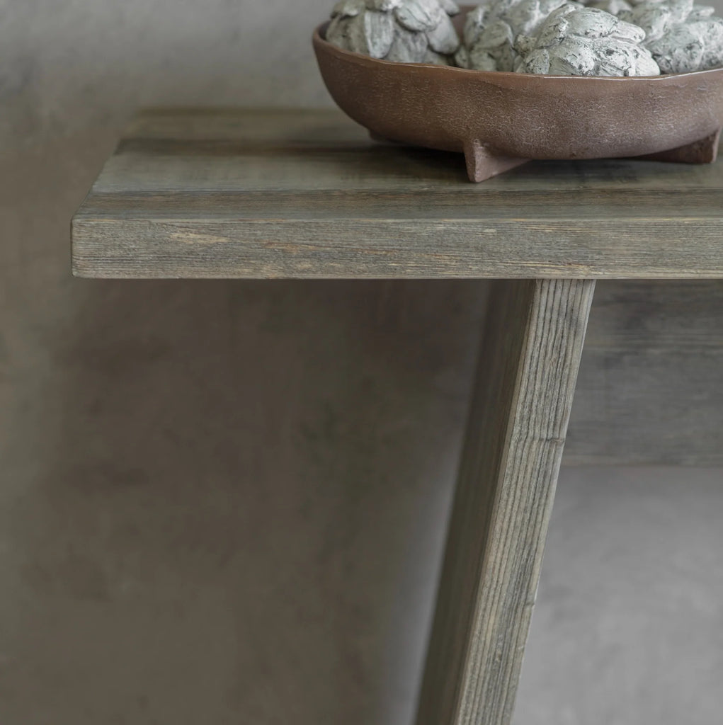 Loumarin Brushed Grey Console Table 180cm