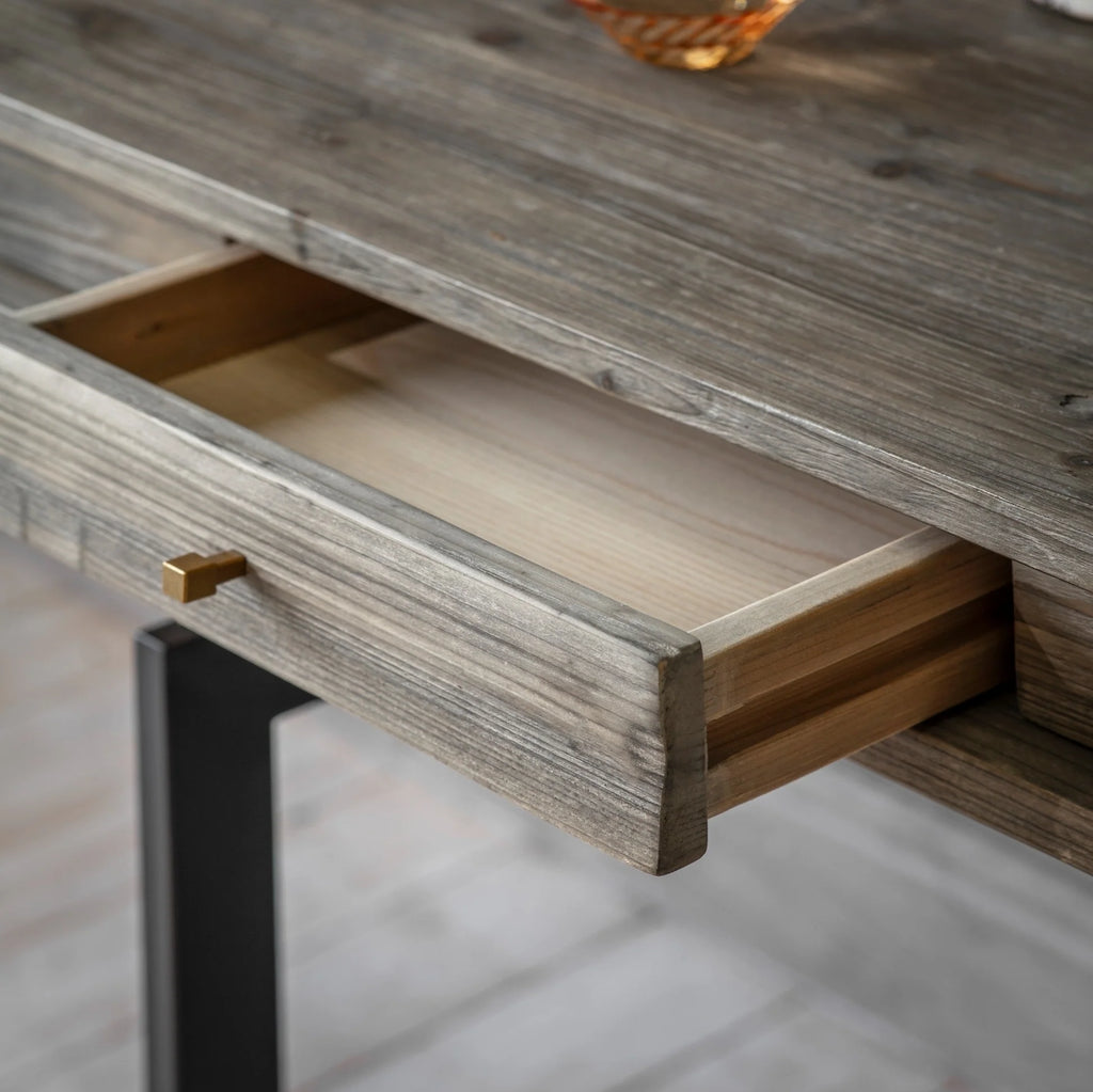 Randwick Recycled Pine and Steel Desk 150cm