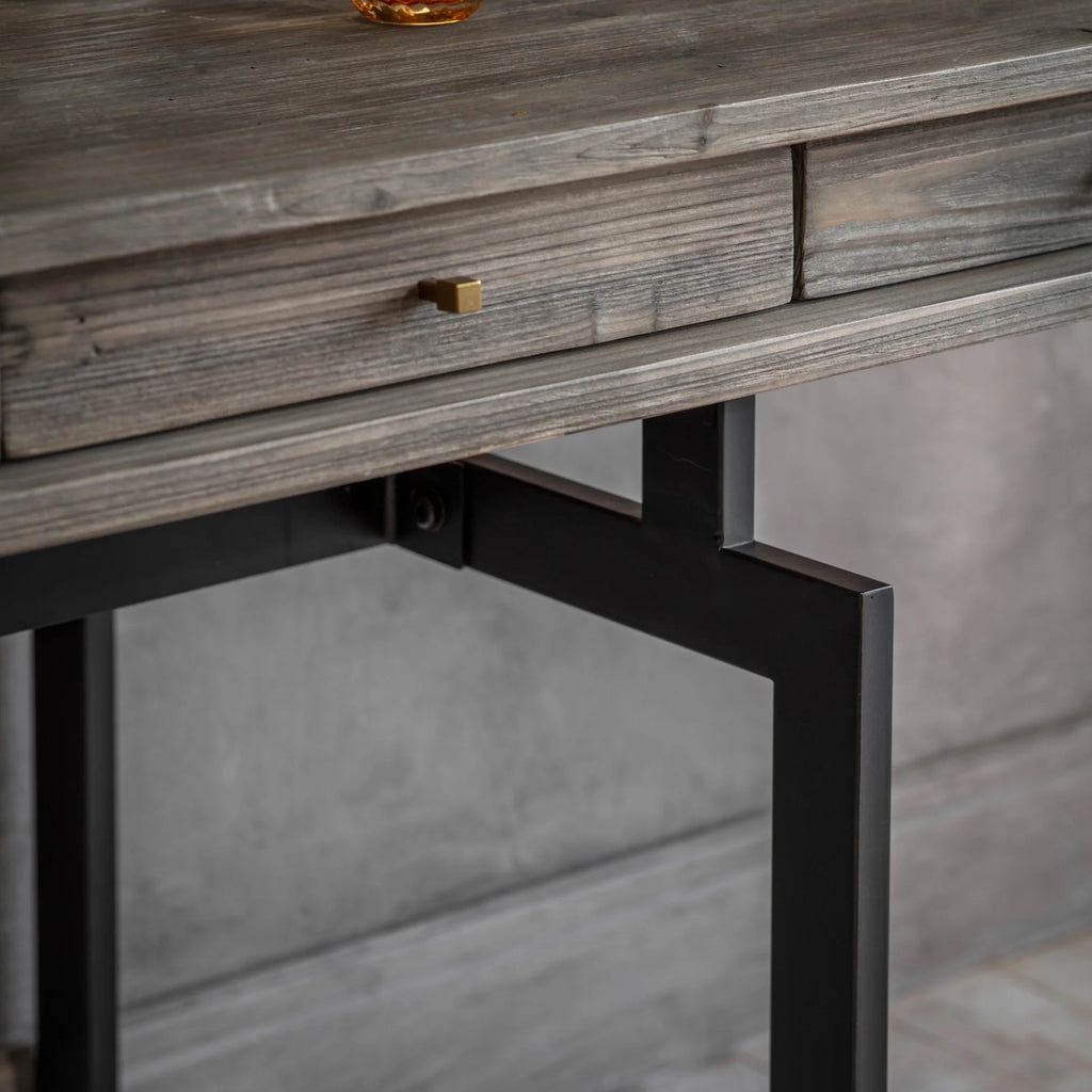 Randwick Recycled Pine and Steel Desk 150cm